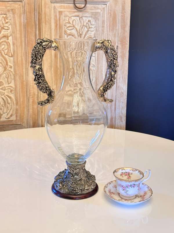 Large Ornate Vintage Statement Vase