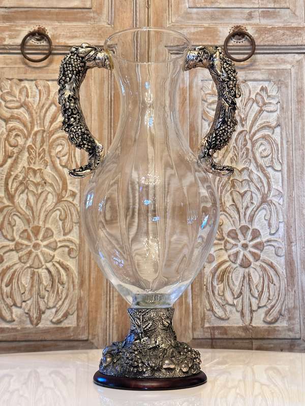 Large Ornate Vintage Statement Vase