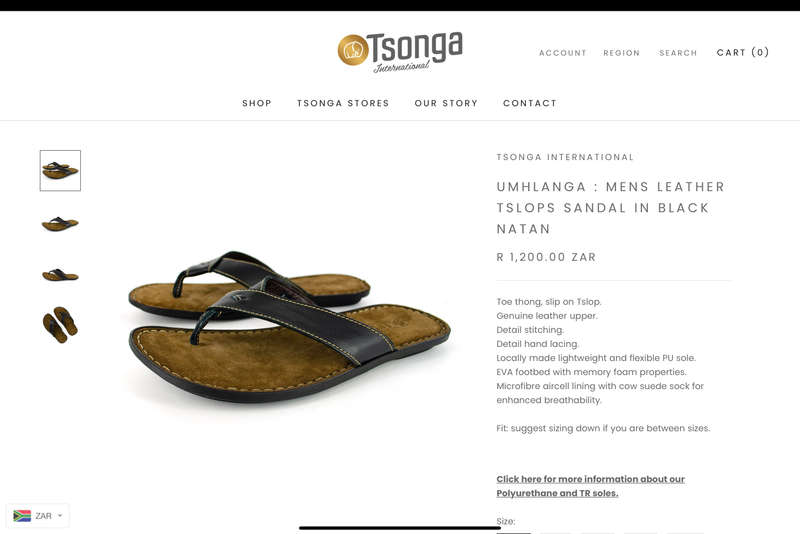 TSONGA Mens Leather Sandals