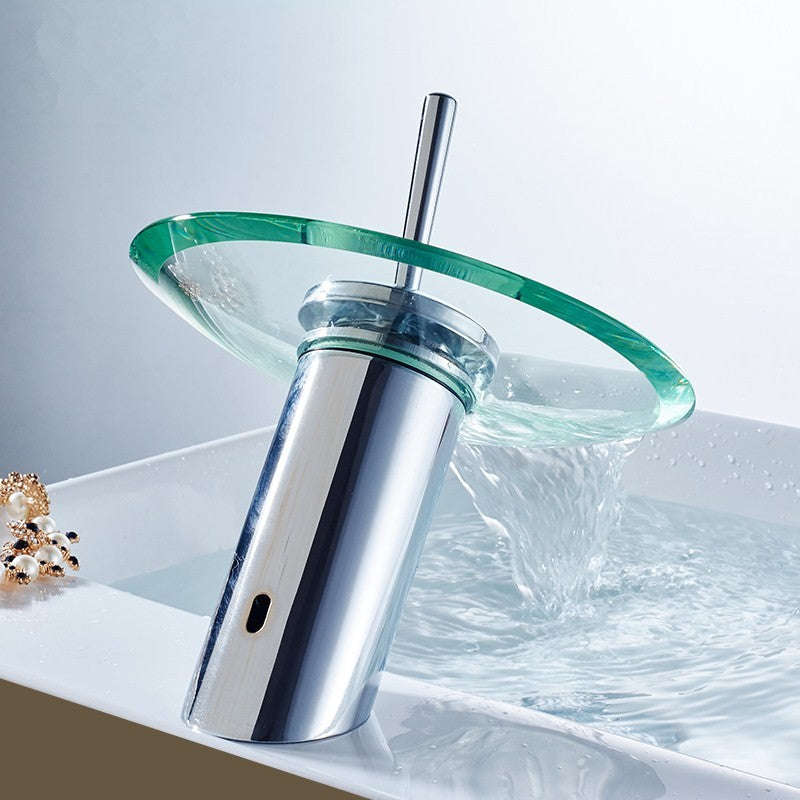 Designer Glass Waterfall Basin Mixer