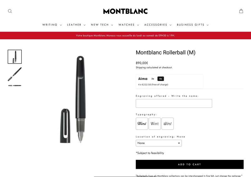 Montblanc Exclusive M Collection - Mark Newson Edition Pen in Original Box