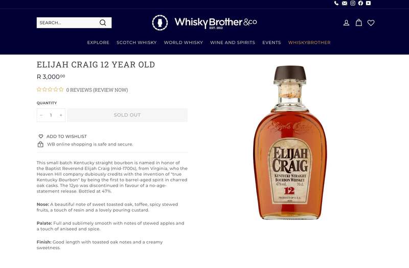 Elijah Craig 12 Year Old- Old bottling