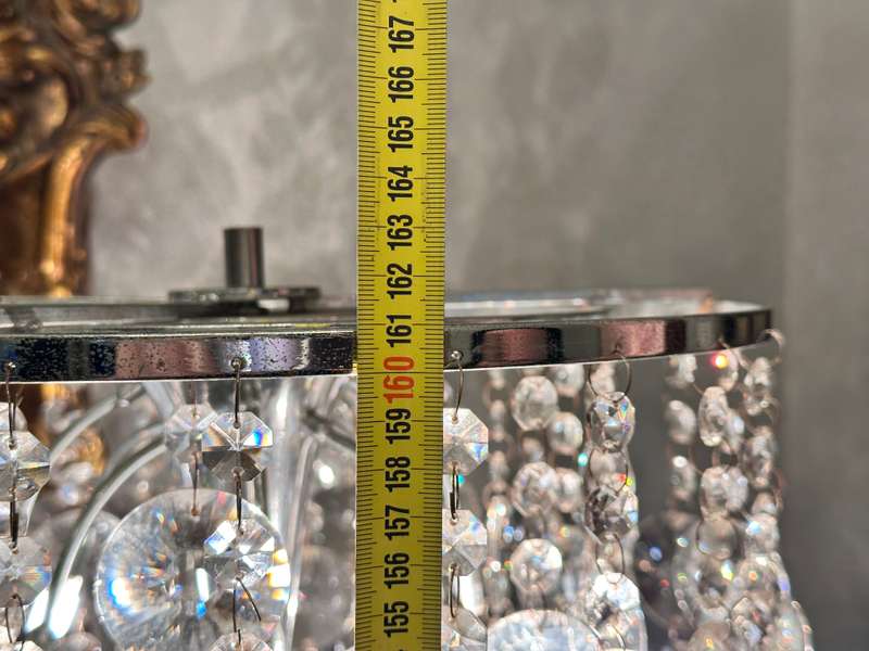 Opulent CRYSTAL Statement Floor standing Lamp With Marble Base
