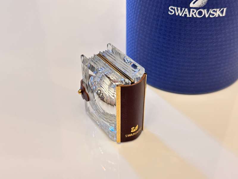 Exquisite SWAROVSKI Vintage Book Clock Collectable