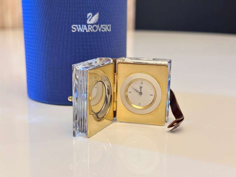 Exquisite SWAROVSKI Vintage Book Clock Collectable