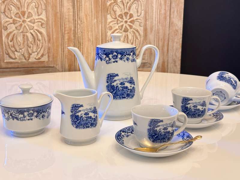 Beautiful Vintage William & James Staffordshire Porcelain Tea Set