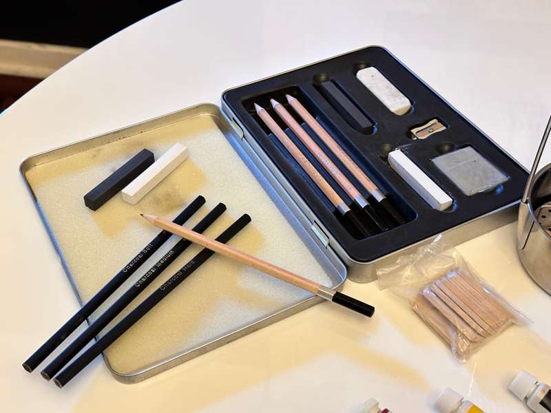 ART Selection Lot With Floor Standing Easel