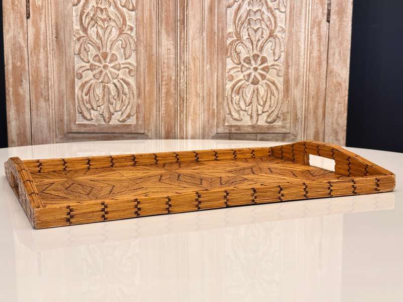 Exquisite Large Vintage Hand Crafted Tray