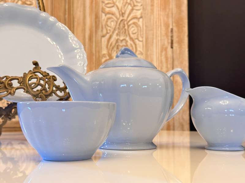 Elegant 1940 J&G Meakin Glamour Celeste Tea Serving Set