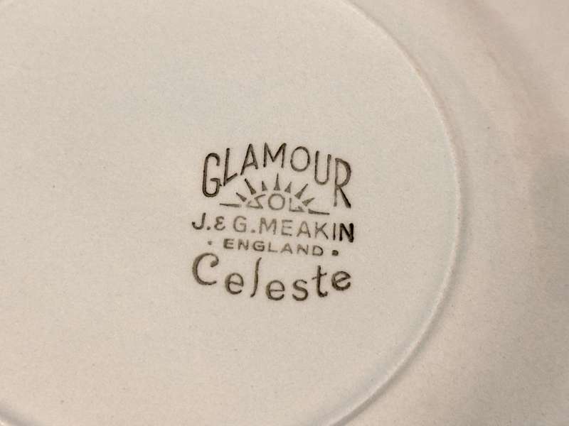 Elegant 1940 J&G Meakin Glamour Celeste Tea Trio - Set of 6