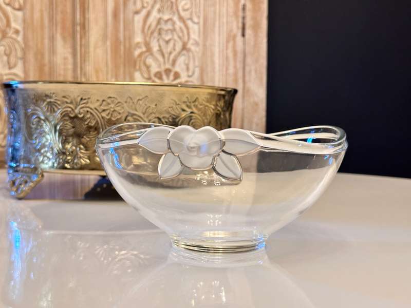 Exquisite Vintage Crystal Rose Statement Piece