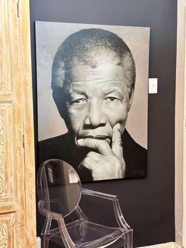 Original Wakaba Mutheki Authorised Mandela portrait -The Thinking Mandela