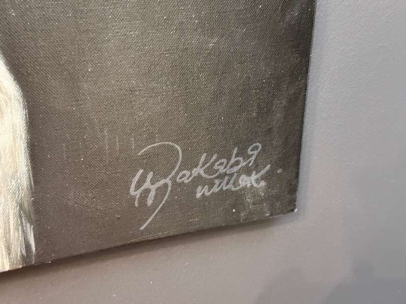Original Wakaba Mutheki Authorised Mandela portrait -The Thinking Mandela