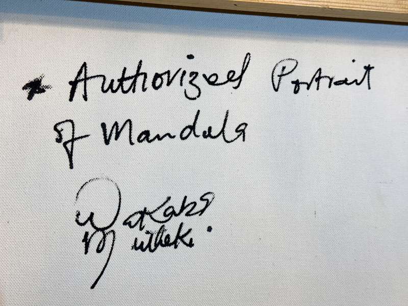 Original Wakaba Mutheki Authorised Mandela portrait -The Thinking Mandela