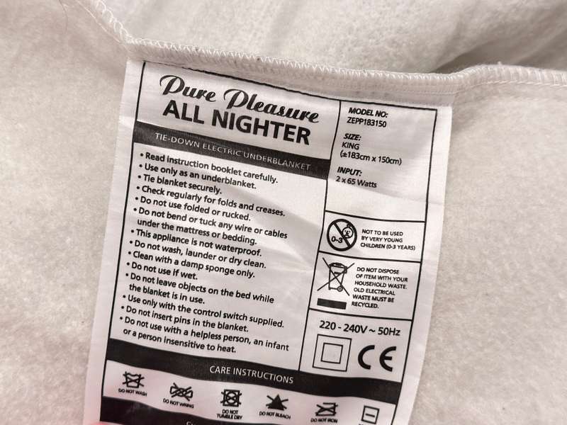 Pure Pleasure Dual Zone Electric Blanket