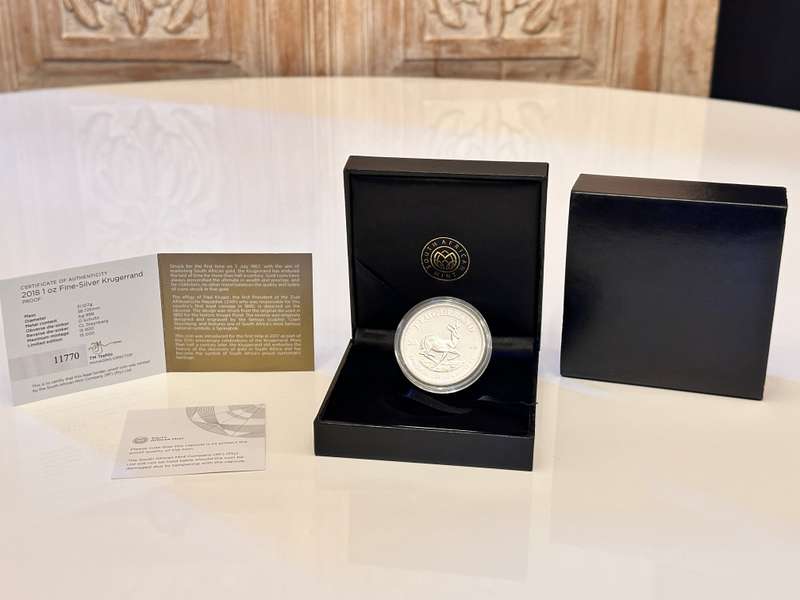 2018 1oz Fine-Silver Proof KRUGERRAND with Box & Certificate