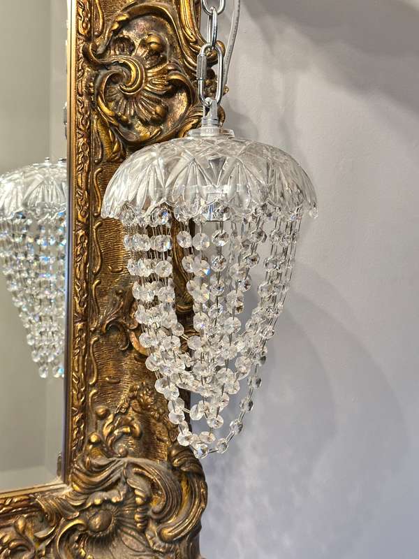 Exquisite Crystal Basket Chandelier