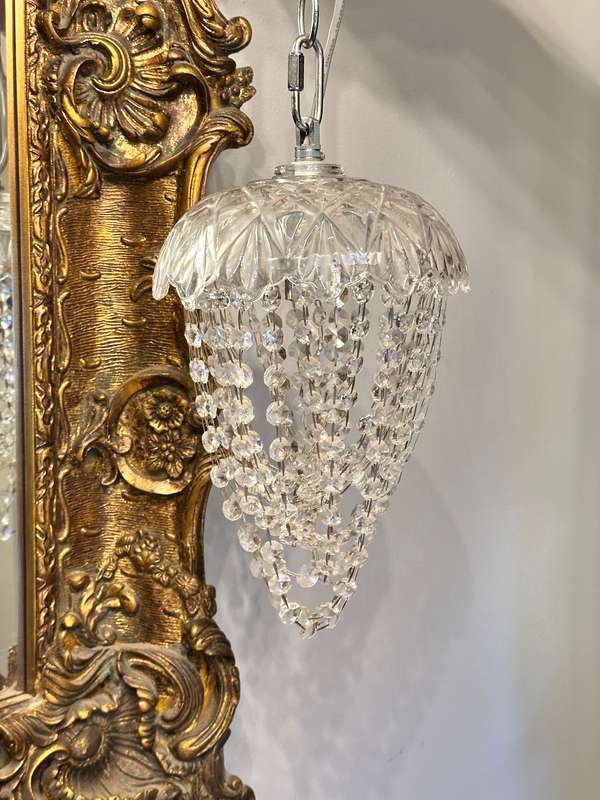 Exquisite Crystal Basket Chandelier