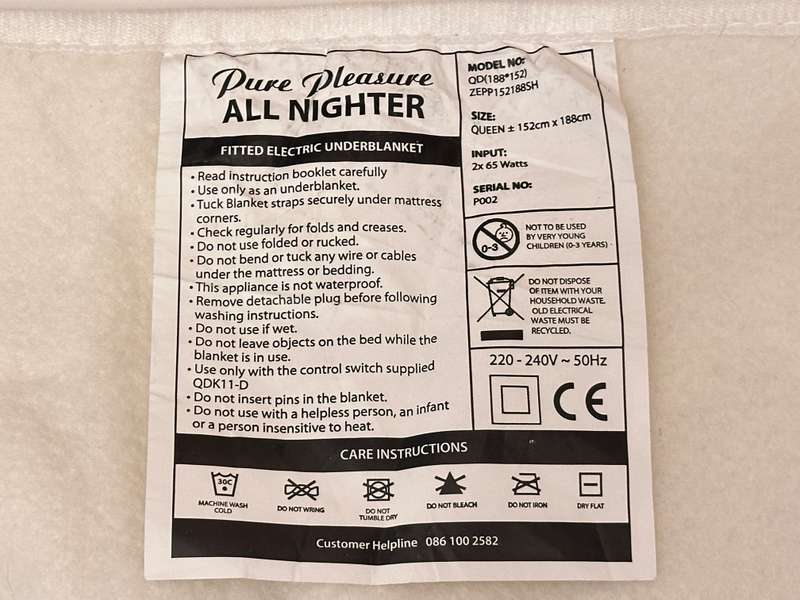Pure Pleasure Dual Zone Electric Blanket