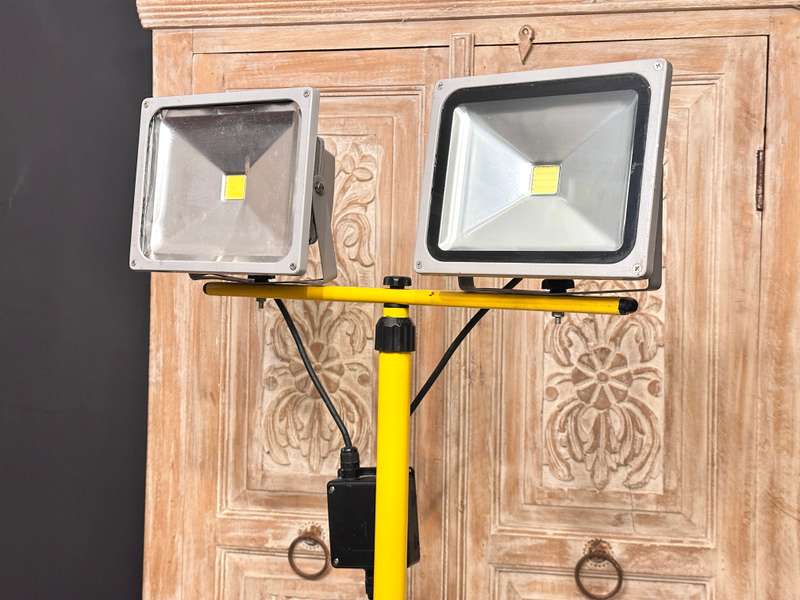 Double LED Floodlight on Adjustable Tripod Stand