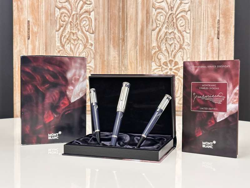 Montblanc Limited Edition Charles Dickens - Sterling Silver Collectors Set in Original Box