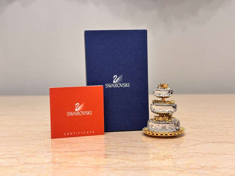Beautiful SWAROVSKI Tier Cake Collectable - In Original Box