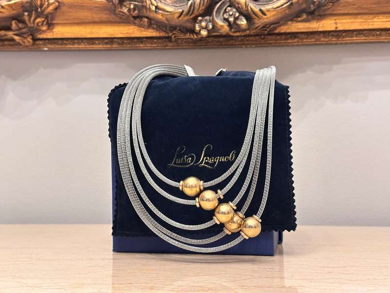LUISA SPAGNOLI Showstopper Italian Necklace - With Original Bag