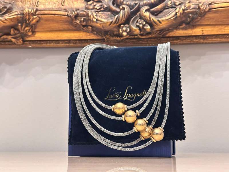 LUISA SPAGNOLI Showstopper Italian Necklace - With Original Bag