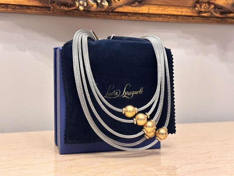 LUISA SPAGNOLI Showstopper Italian Necklace - With Original Bag