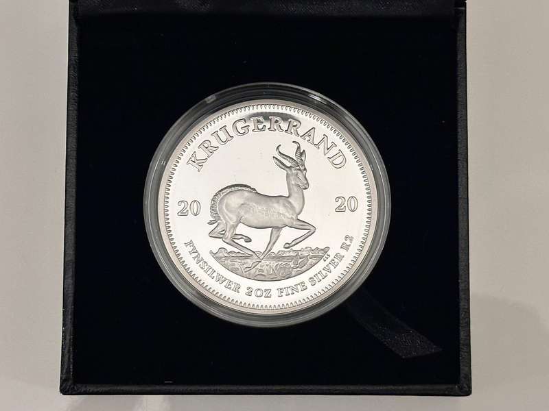 2oz Silver Proof Krugerrand 2020 - In Original SA Mint box with Certificate