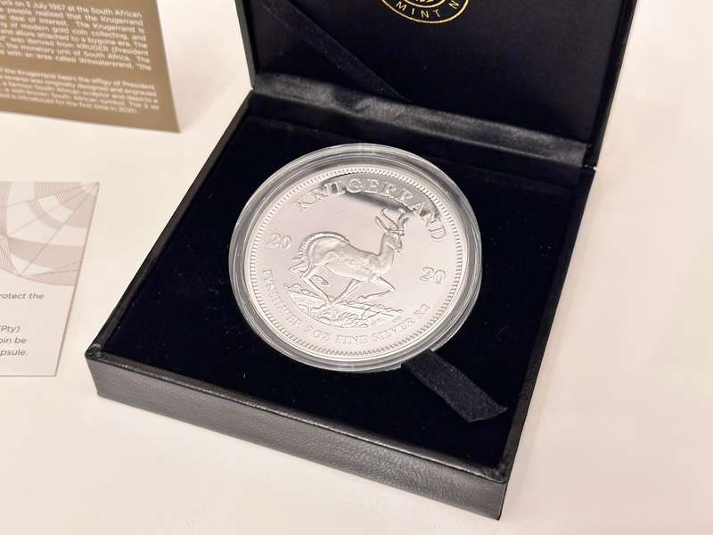 2oz Silver Proof Krugerrand 2020 - In Original SA Mint box with Certificate