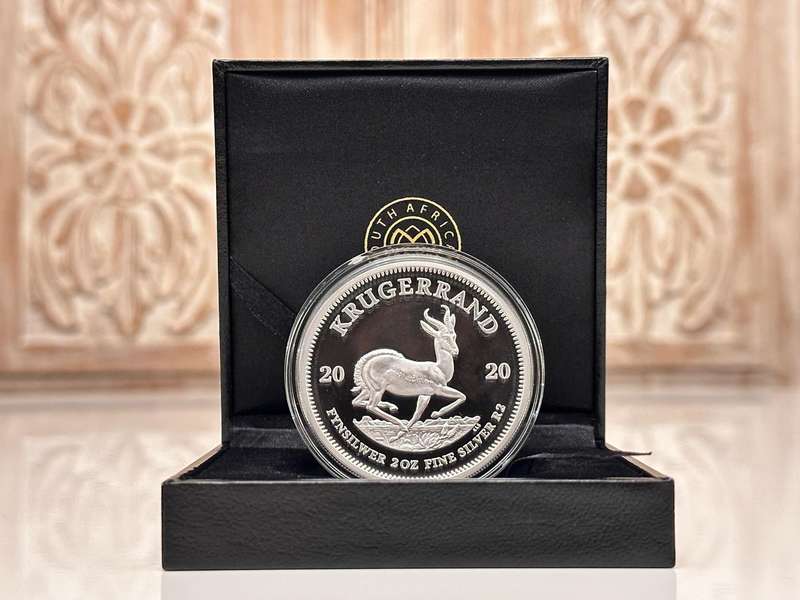 2oz Silver Proof Krugerrand 2020 - In Original SA Mint box with Certificate