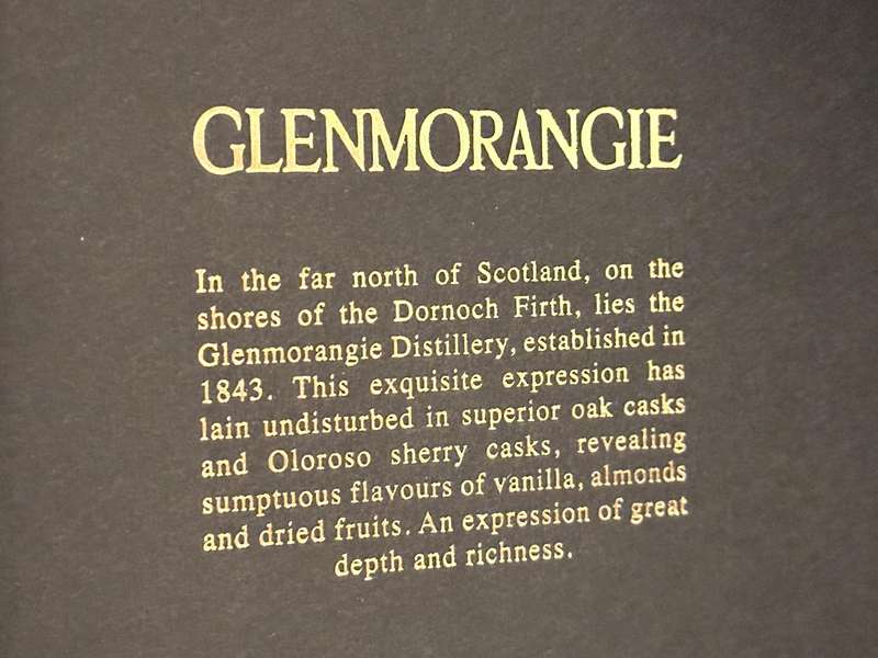 Glenmorangie 18 Year Extremely Rare Whisky in Display Case