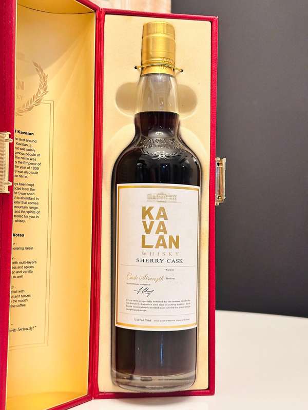 Kavalan Limited Edition No 375 of 436 Sherry Cask Strength in Collectors Display Case