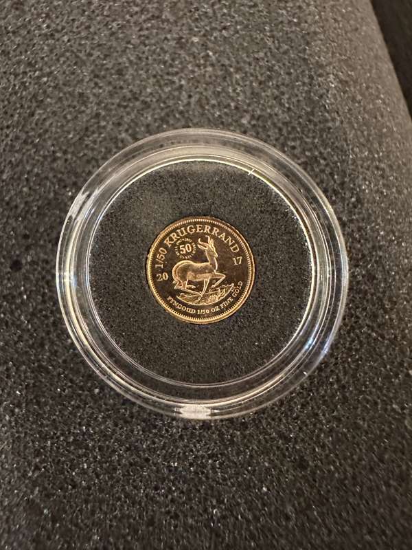 2017 1/50 oz Gold Krugerrand Proof with SA Mint Box & Certificate - 50th Anniversary