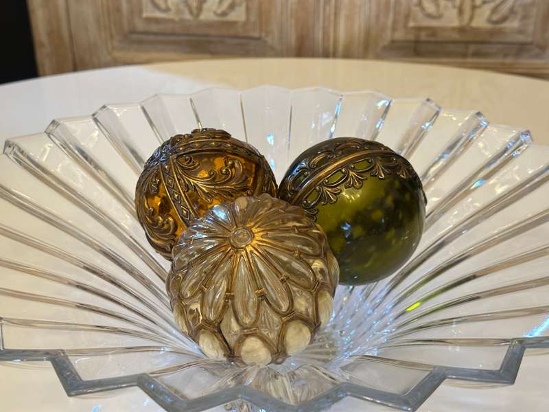 Exquisite Vintage Decorative Glass Spheres