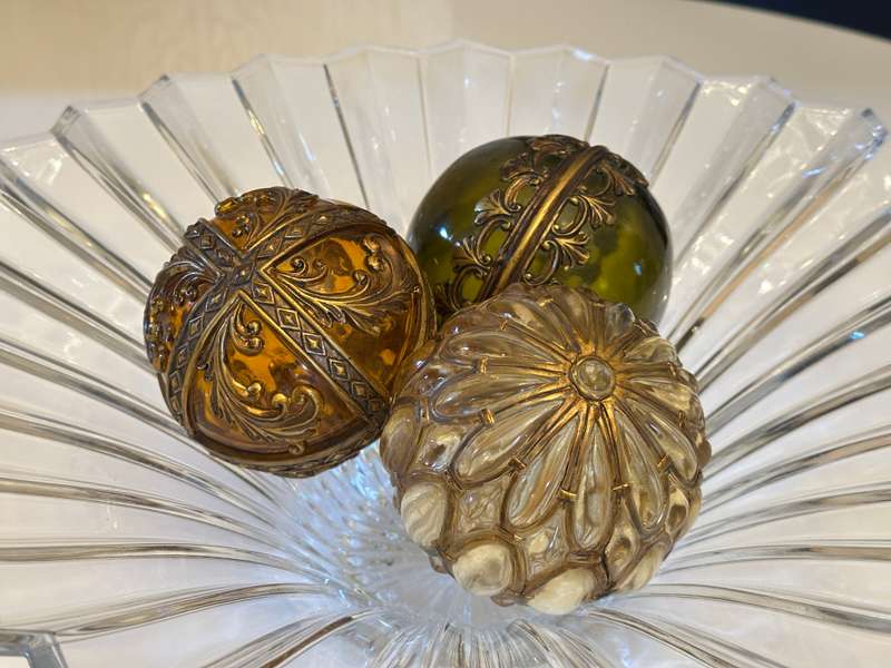 Exquisite Vintage Decorative Glass Spheres