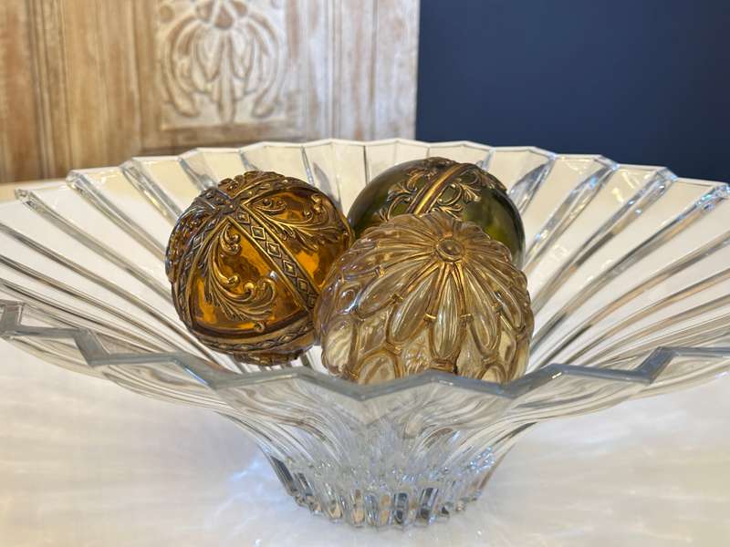 Exquisite Vintage Decorative Glass Spheres