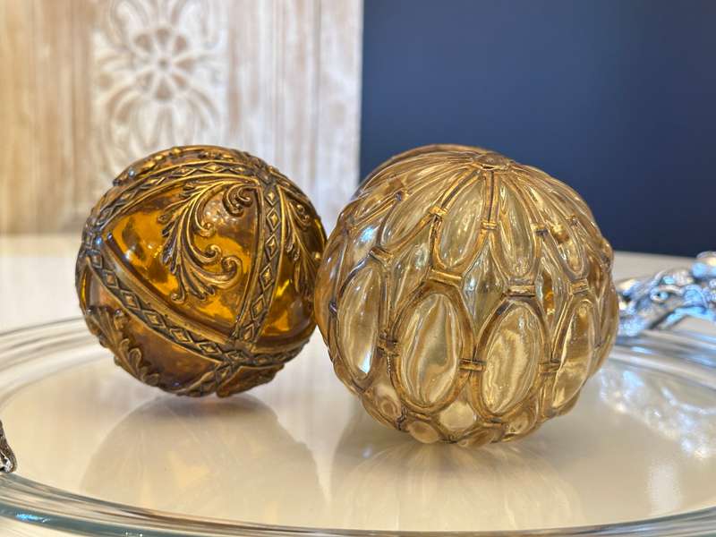 Exquisite Vintage Decorative Glass Spheres