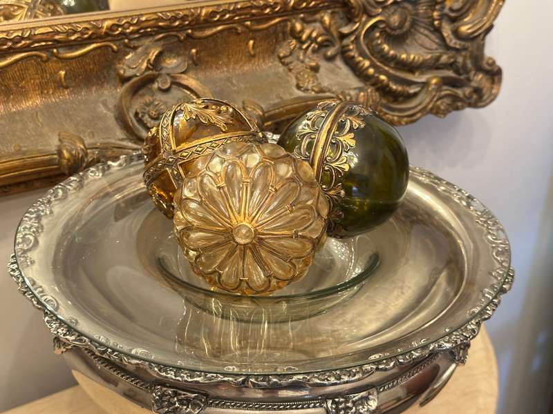 Exquisite Vintage Decorative Glass Spheres