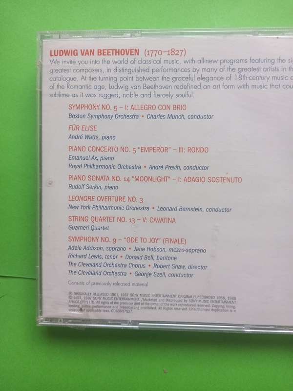 Beethoven CD, Greatest