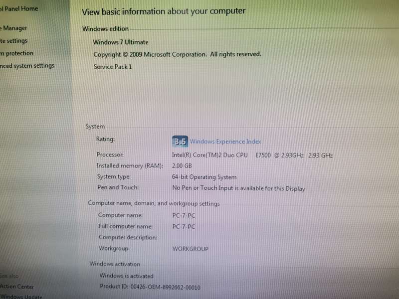 HP PC - Windows 7 Ultimate (activated) - Has scratches and signs of usage - See photos for details