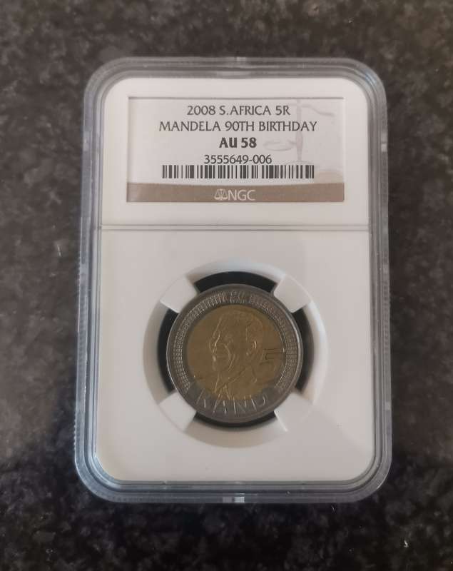 NGC Graded - 2008 R5 Mandela 90TH Birthday - Set of 9 coins - Bid per set