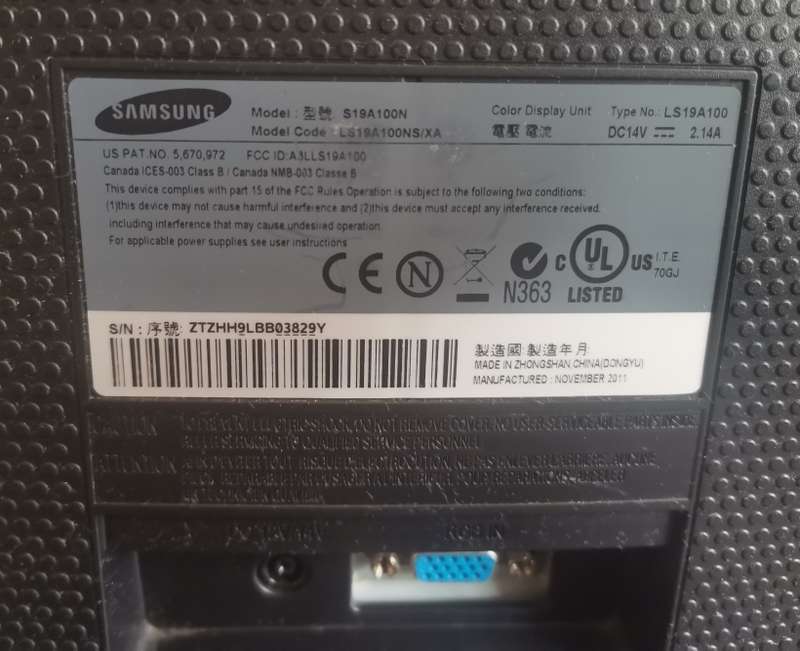 Samsung S19A100N LED 18.5" Monitor