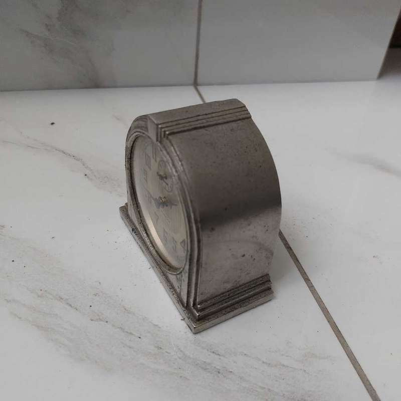 VINTAGE WESTCLOX ART DECO METAL ALARM CLOCK