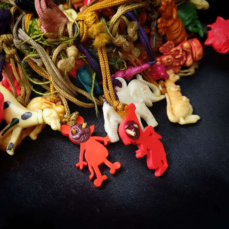 Antique Japanese Kobe Celluloid Charms, over 100 Charms