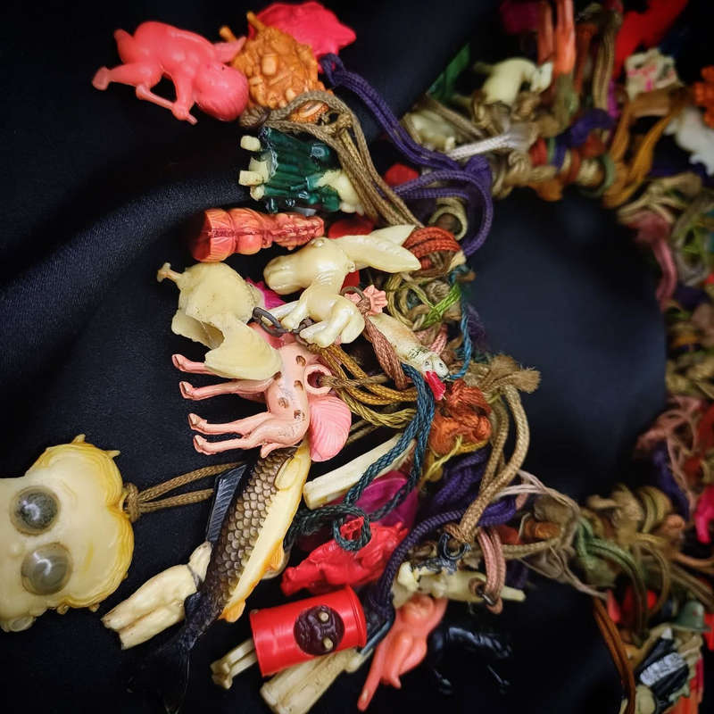 Antique Japanese Kobe Celluloid Charms, over 100 Charms