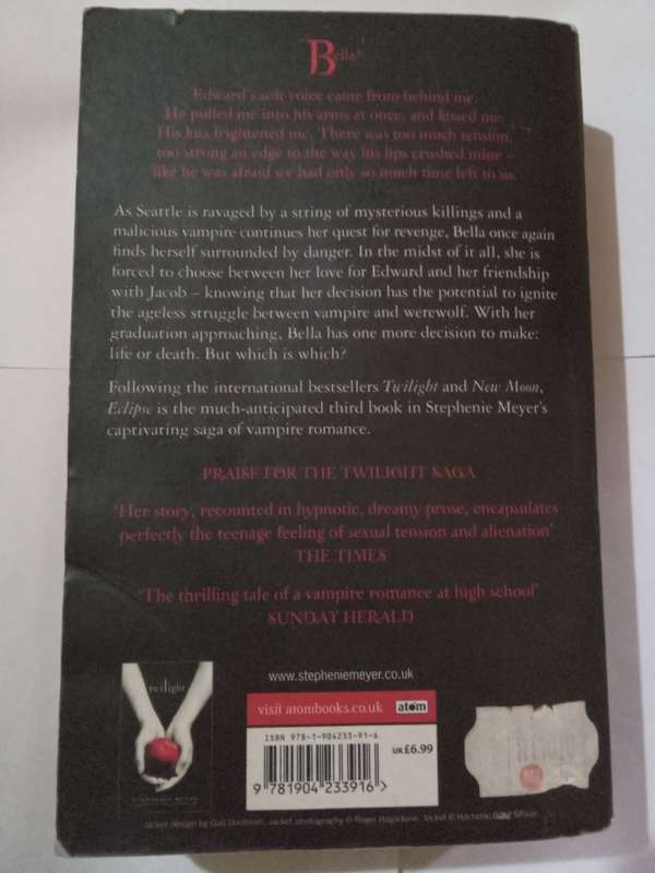 eclipse - by STEPHENIE MEYER -2007