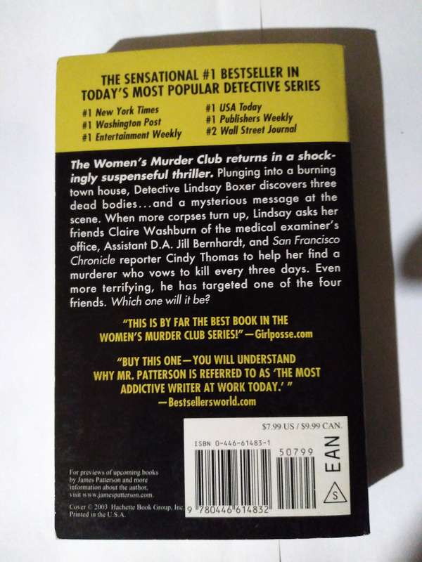 3rd Degree , A women's Murder Club Novel by James Patterson and Andrew Gross- 2004