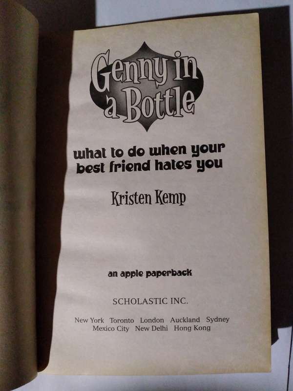 Genny in a Bottle , what to do when your best friend hates you by Kirsten Kemp -2000